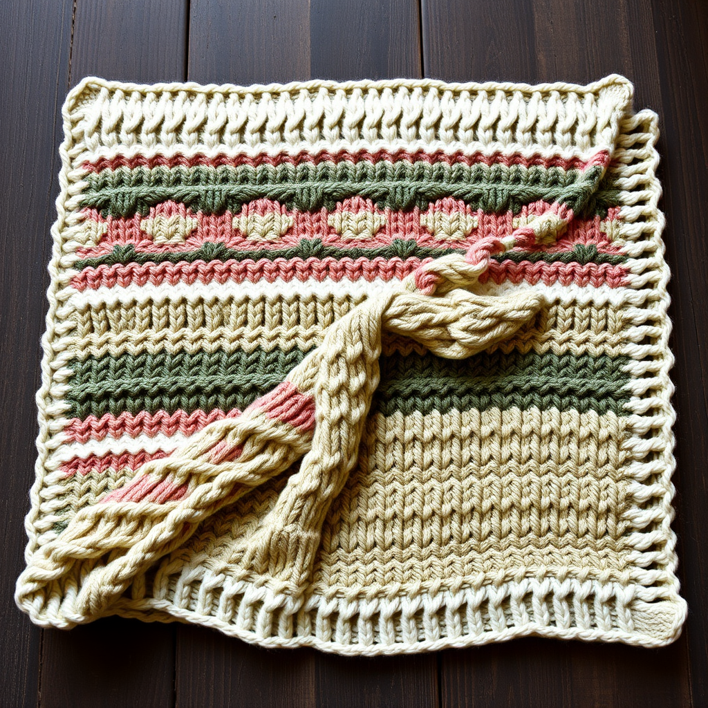 Enchanted Meadow Mosaic Blanket Free Pattern – Knit a Wildflower Dreamscape
