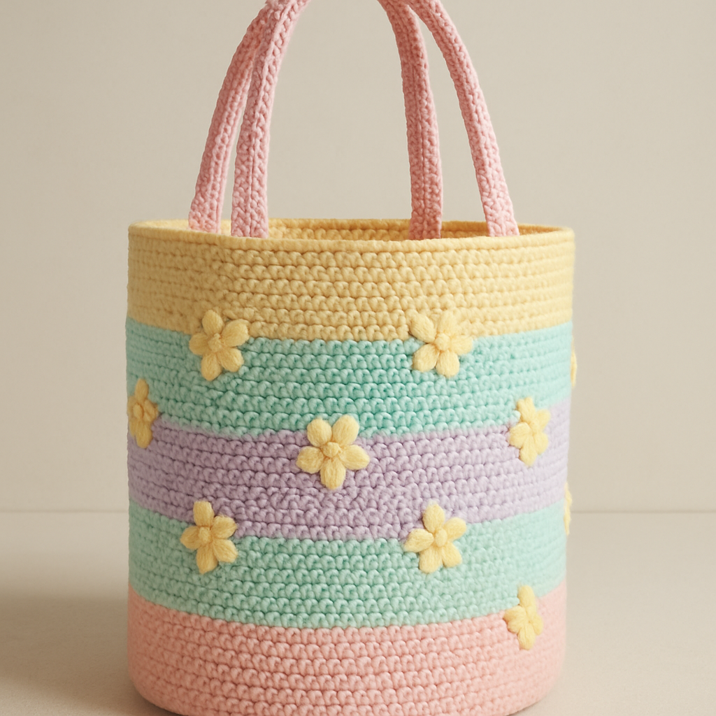 Pastel Floral Minimalist Tote - Free Pattern