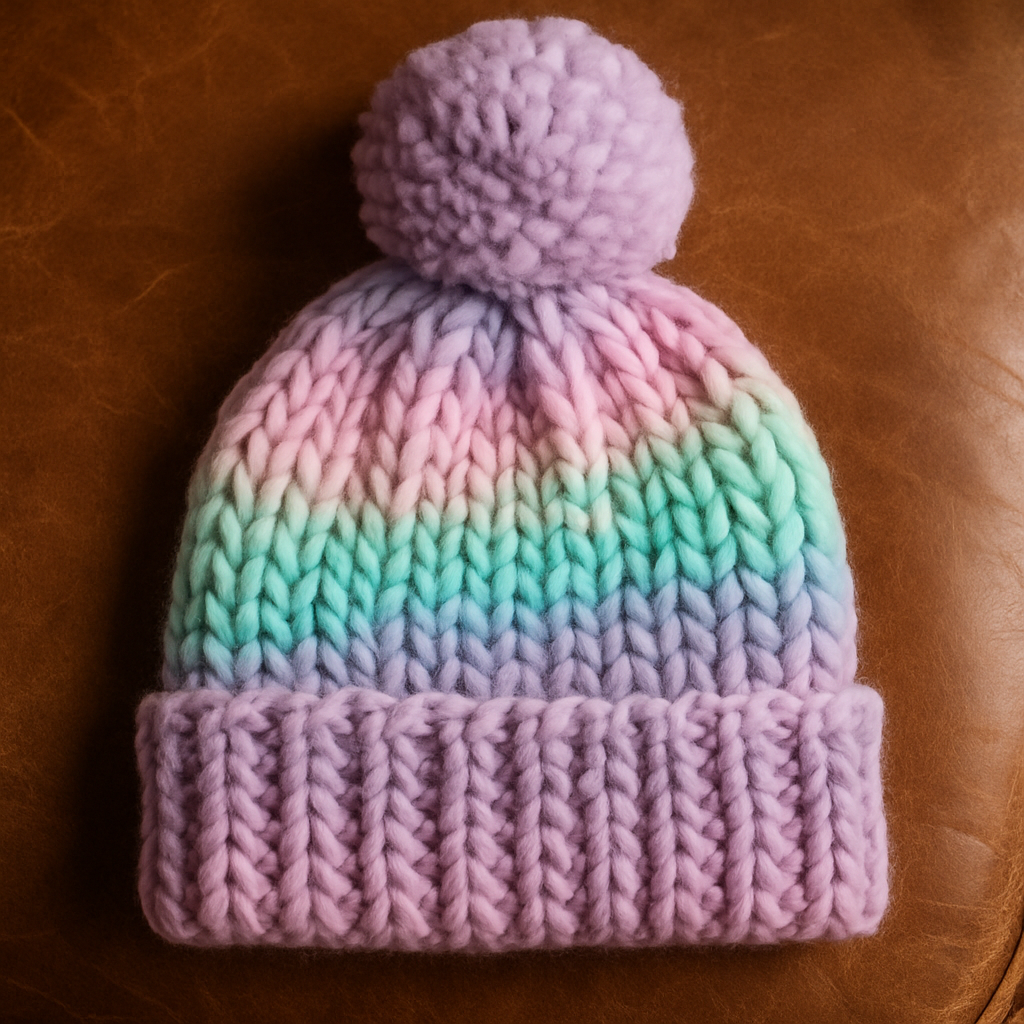 Chunky Pastel Streetwear Beanie - Free Pattern