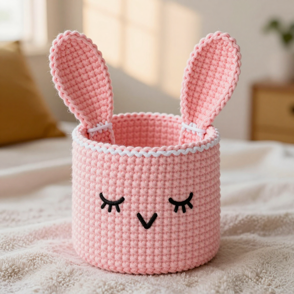 Bunny Ears Mini Basket Free Crochet Pattern