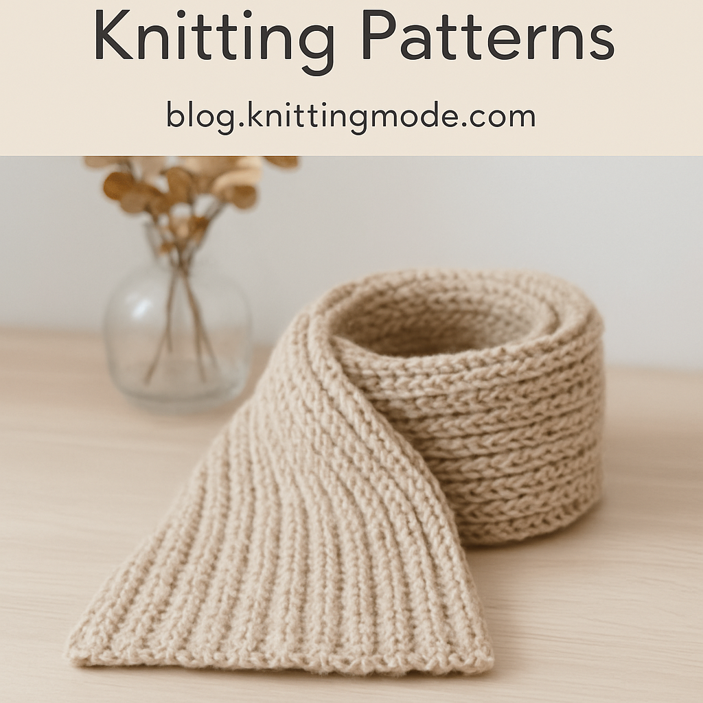 Knitting Cozy Textured Ribbed Scarf Free Pattern
