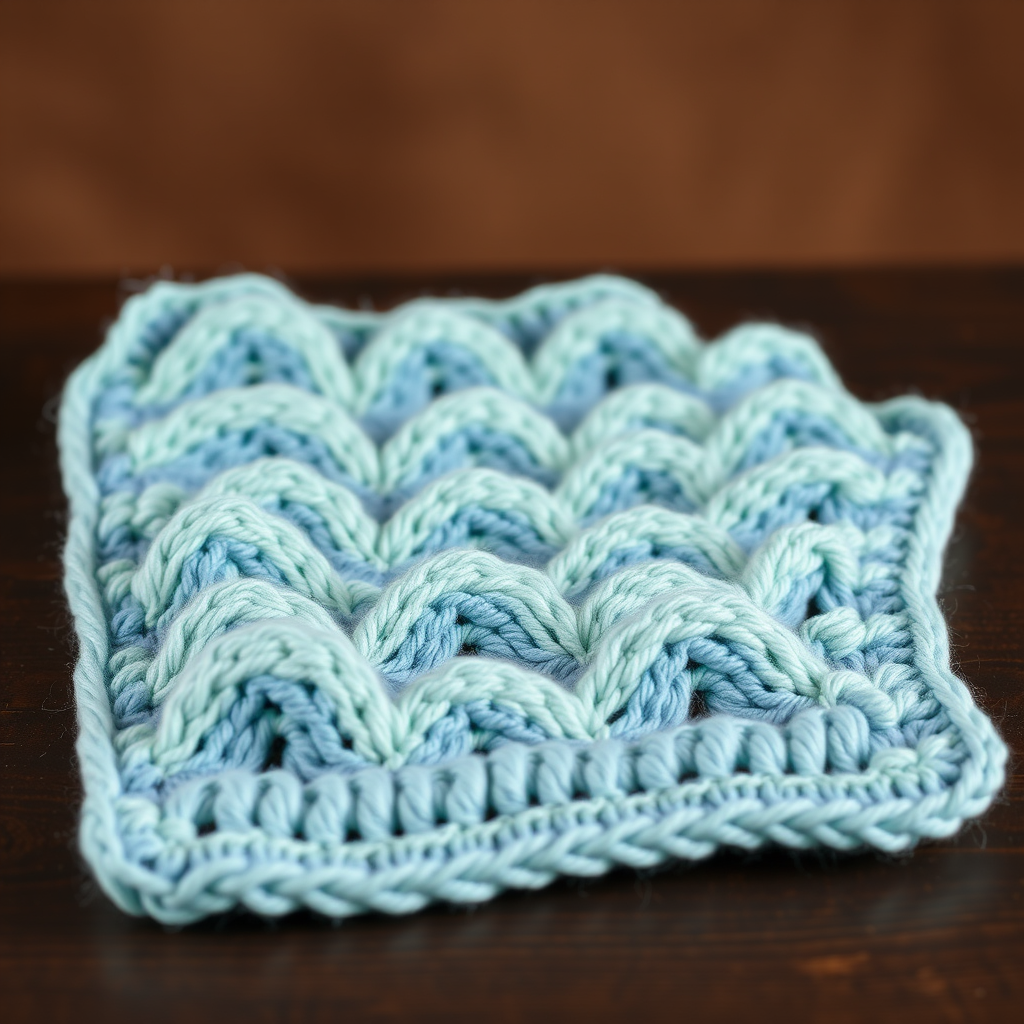 Serene Waves Mini Blanket Free Pattern
