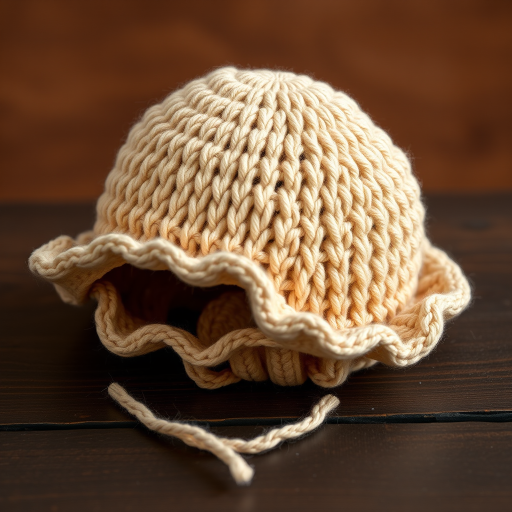 The Dapple Dune Sunhat: A Free Knitting Pattern for a Textured, Floppy-Brimmed Baby Bonnet