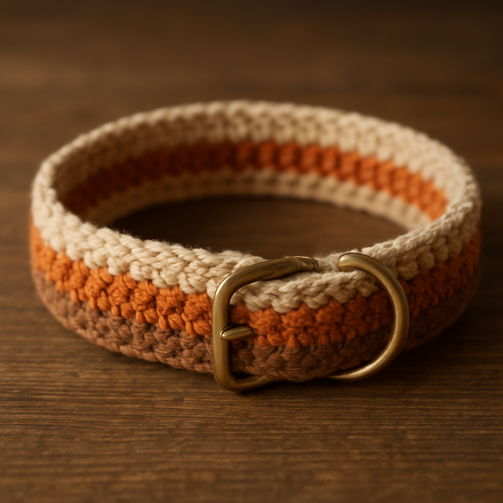 Crochet Funky Retro Patterned Pet Bandana Free Pattern