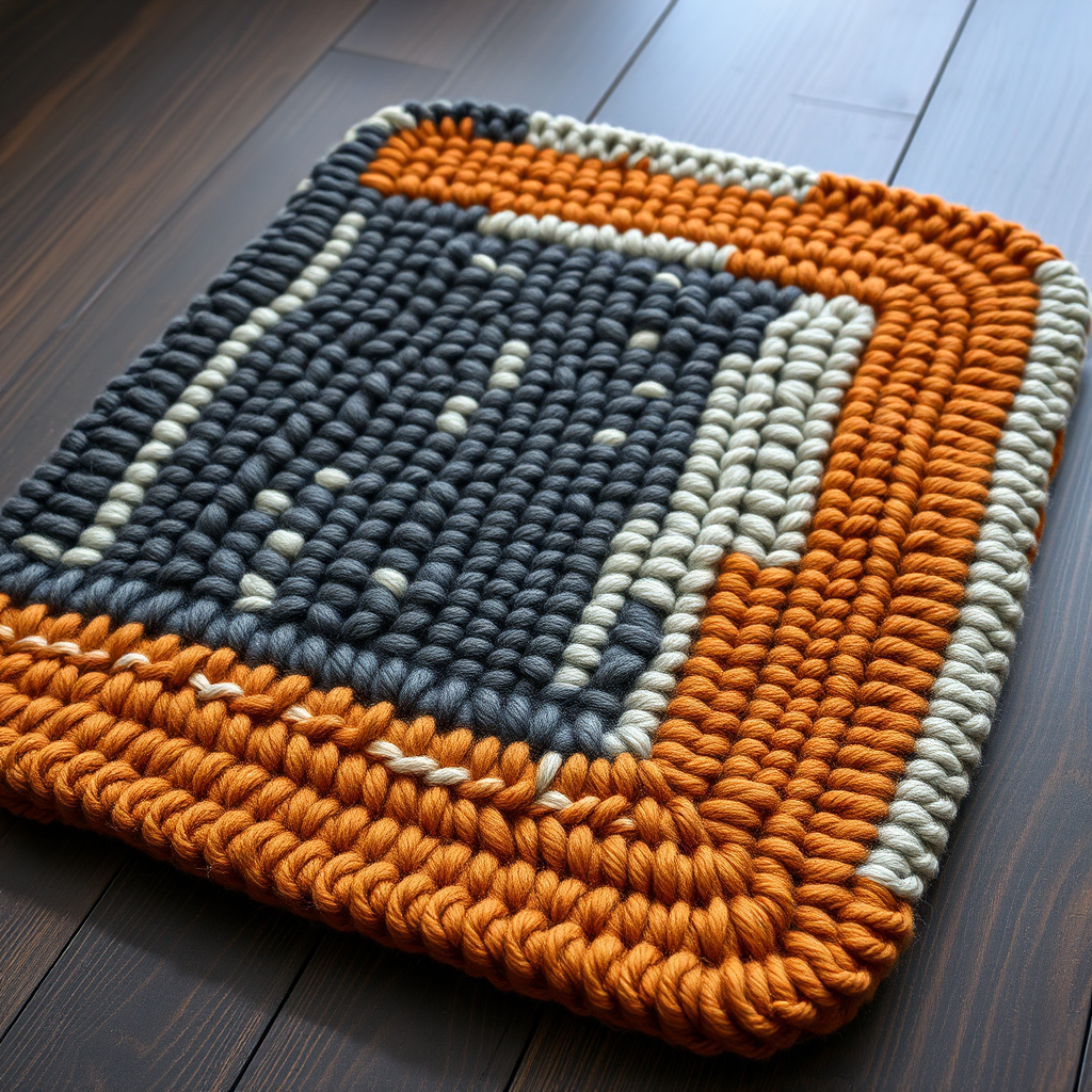The Emberstone Hearth Mat Free Pattern – A Knitted Ode to Warmth and Texture