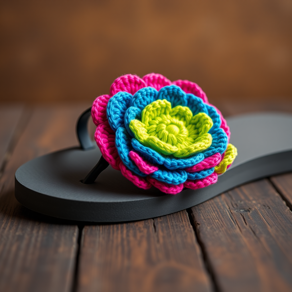 Free Pattern: The Quantum Bloom Flip Flop Flower