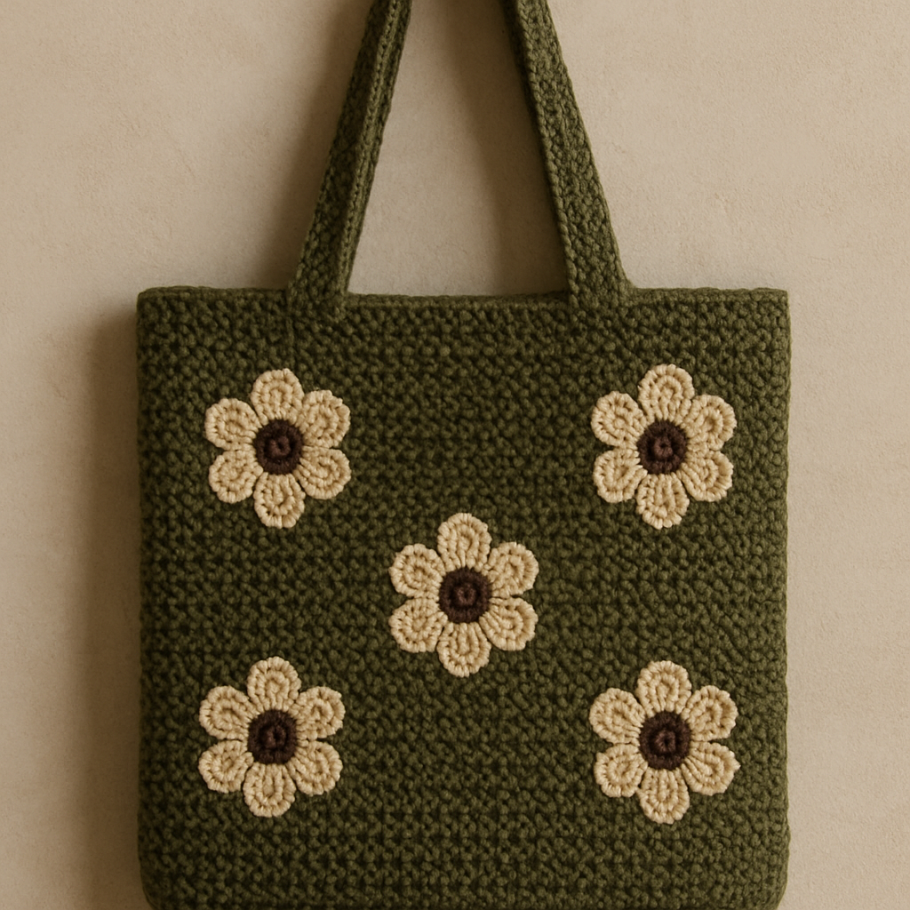 Dark Academia Floral Tote Bag - Free Pattern