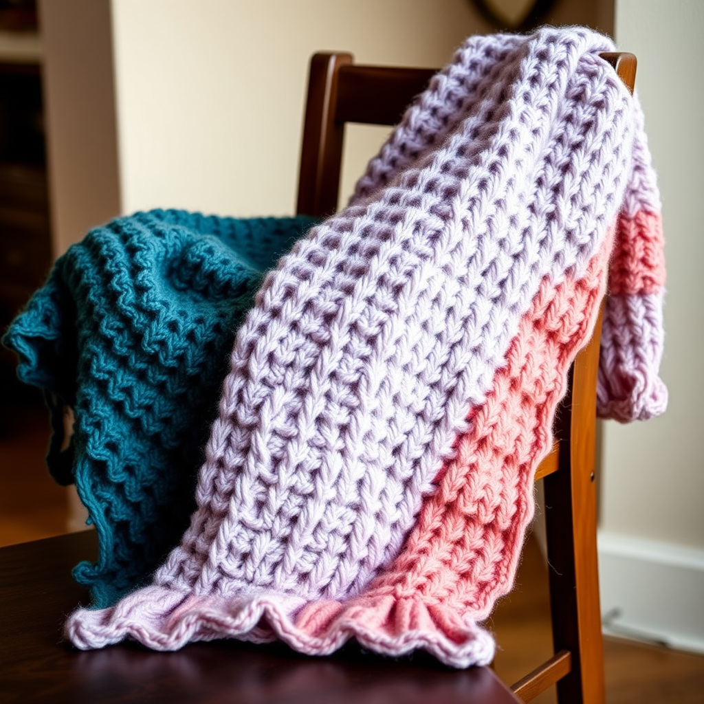 The Aurora Dune Wrap Free Pattern – A Gradient Knit Stole
