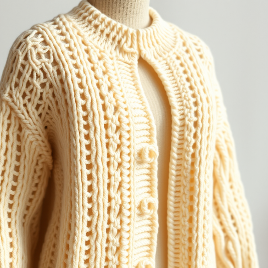 Chunky Cable Crochet Cardigan