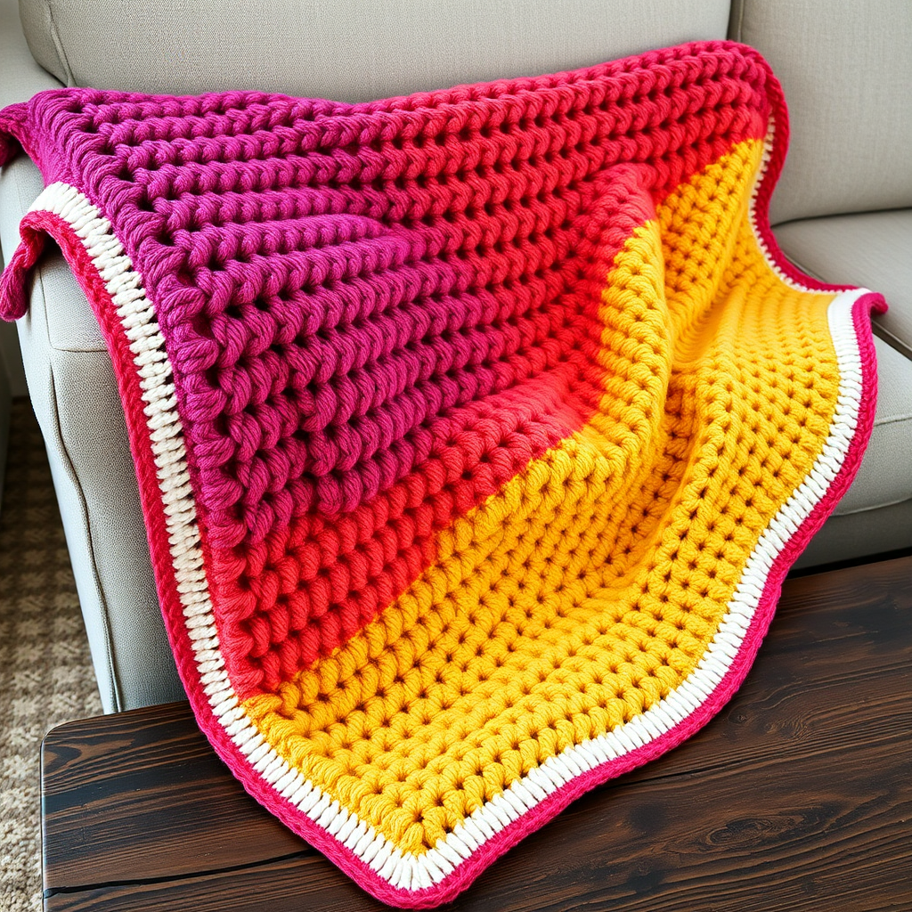 Woven Sunset Throw Free Pattern