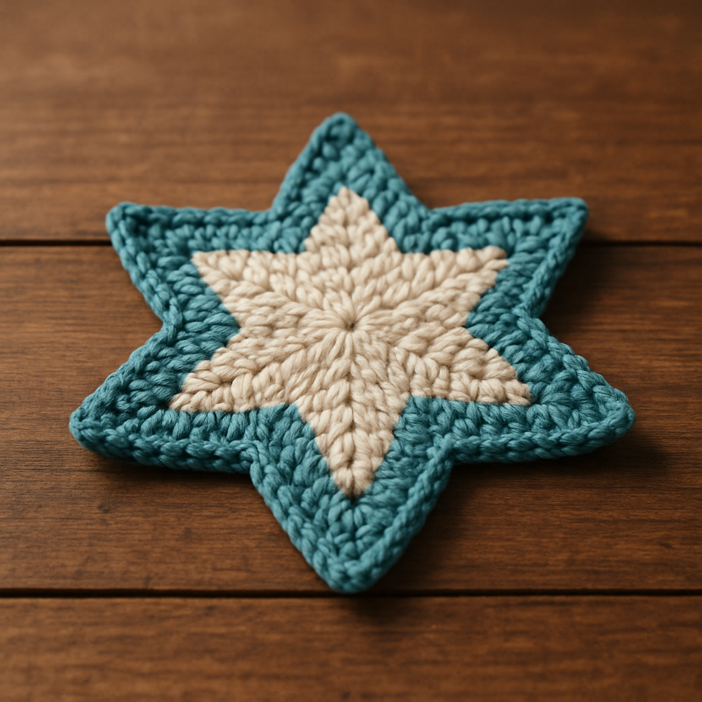 Crochet Radiant Textured Star Coaster Free Pattern