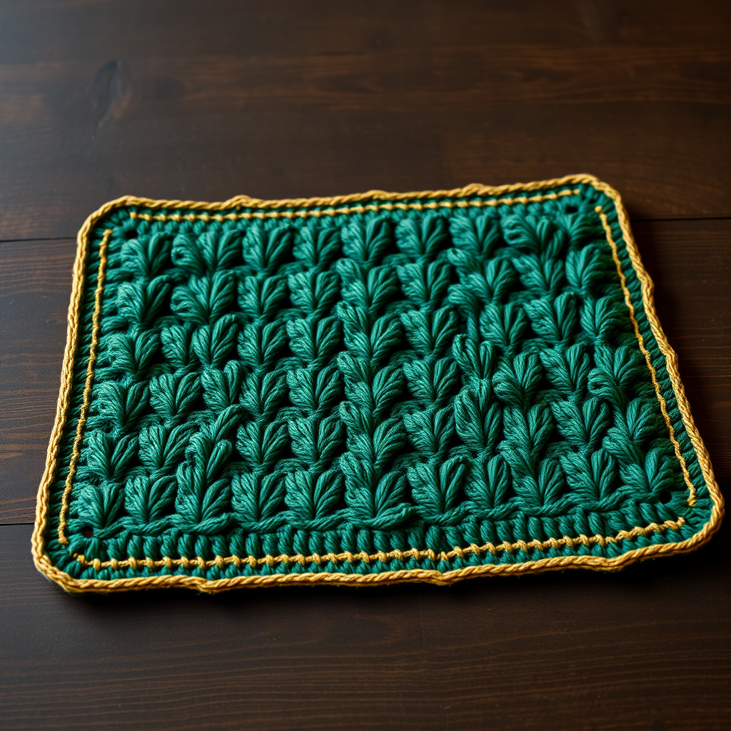 The Gilded Forest Placemats: A Free Crochet Pattern for Textured, Leaf-Stitch Christmas Table Decor