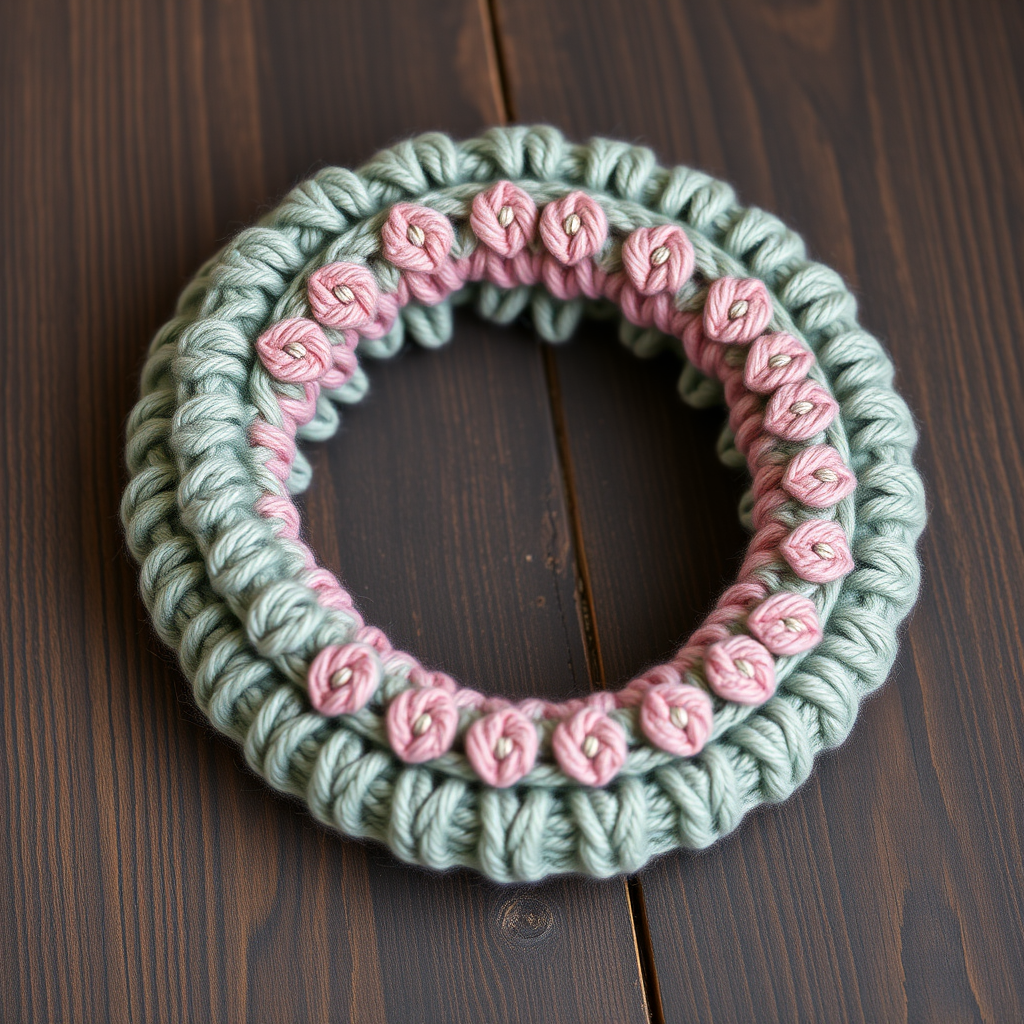 Serene Meadow Headwrap Free Pattern – Knit a Boho Floral Crown