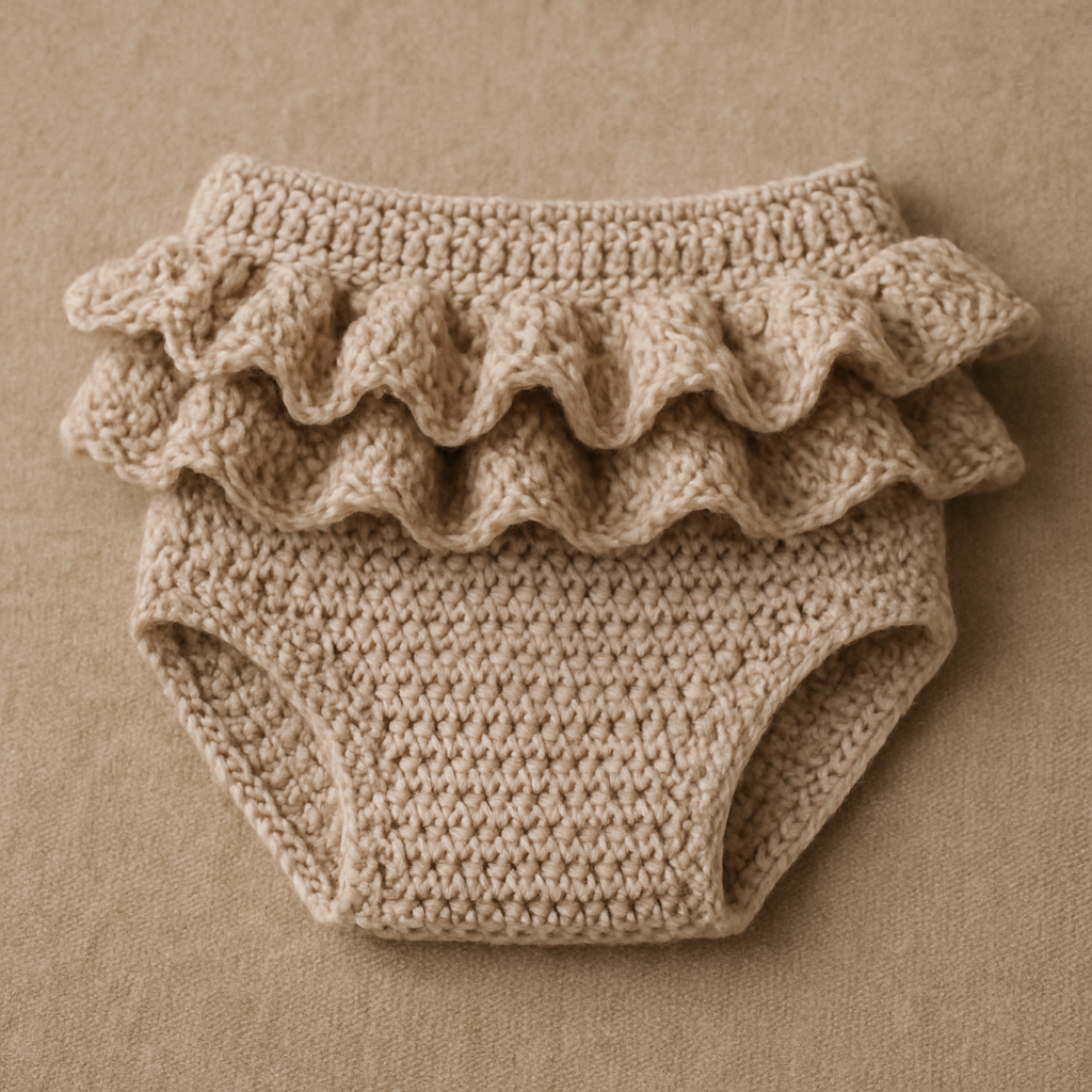 Crochet Delightfully Ruffled Baby Bloomers Free Pattern