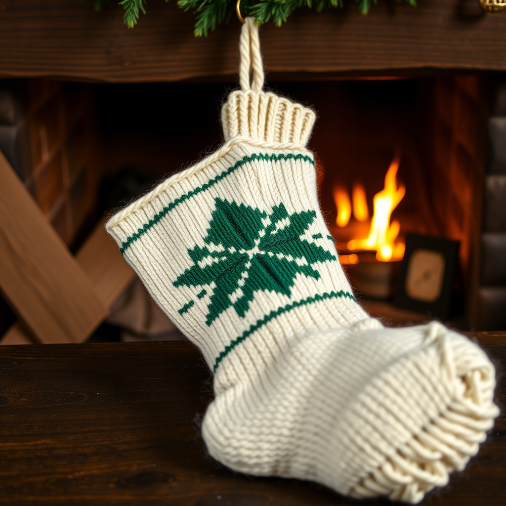 Nordic Star Snowdrift Stocking Free Pattern – A Cozy Heirloom Knit