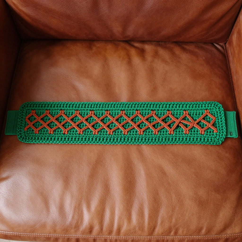 Rust Lattice Ring Garter: Free Crochet Pattern