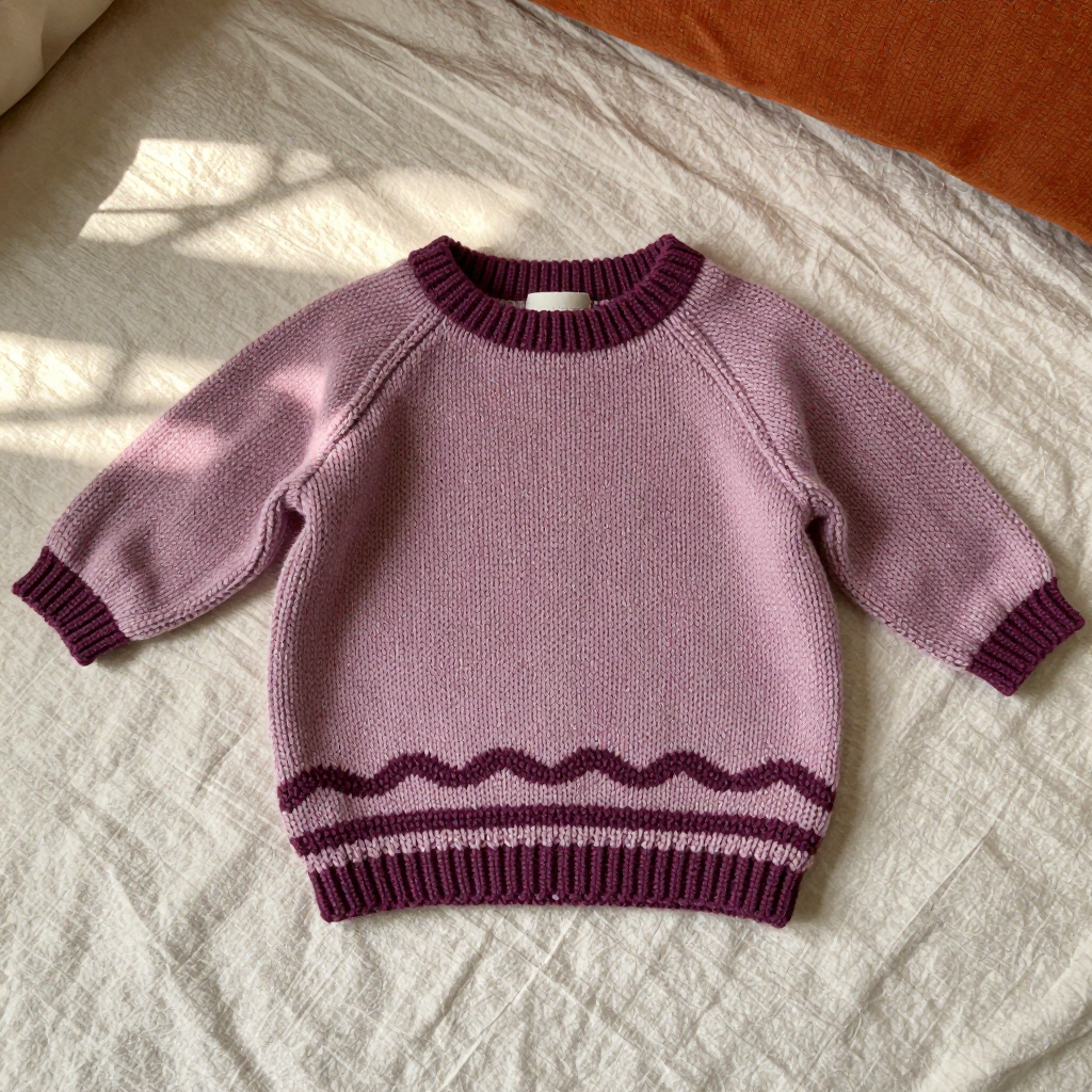 Ripple Hem Raglan Sweater: Free Knit Pattern