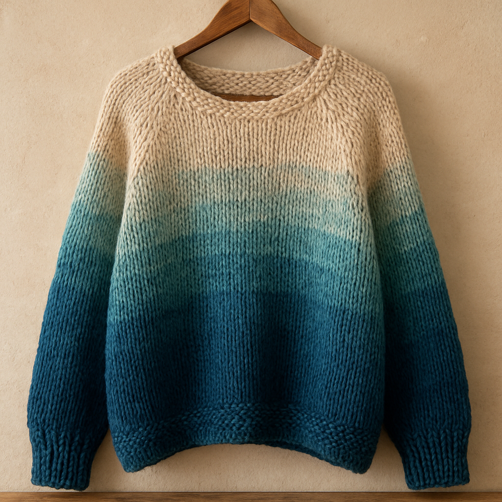 Oceanic Drift Chunky Knit Sweater Free Pattern