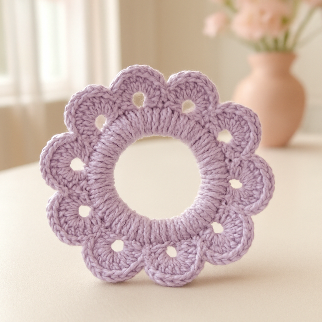 Lunar Petal Hair Scrunchie Free Pattern