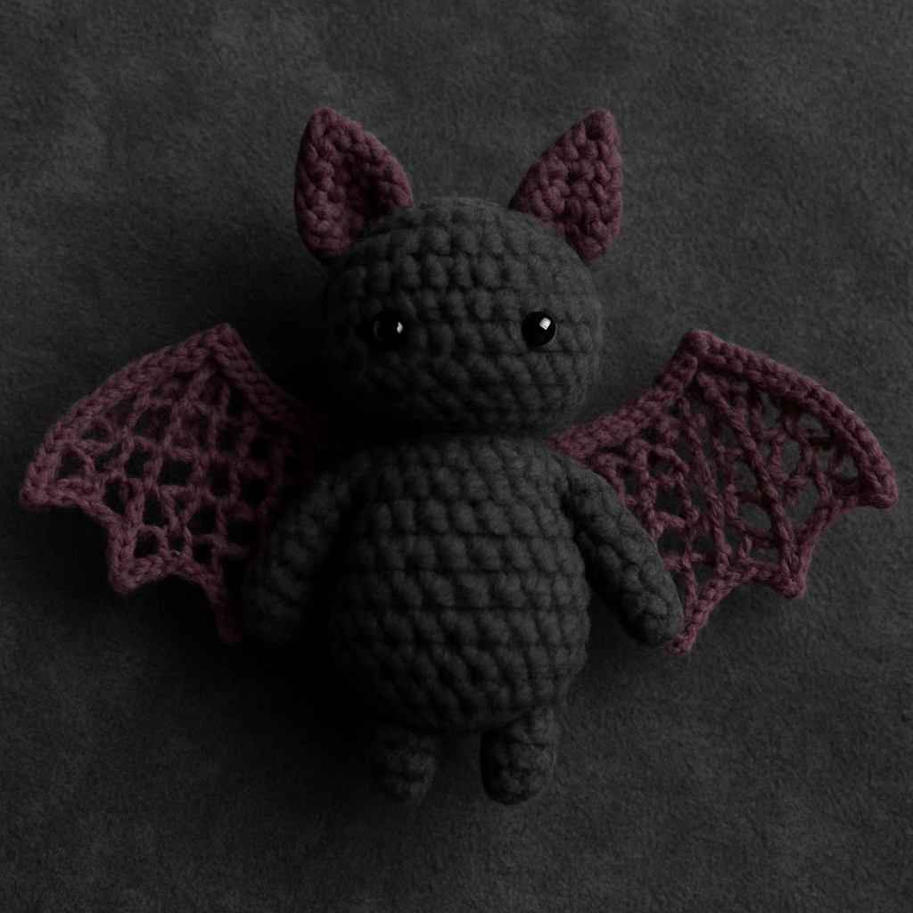 Free Pattern: Avant-Garde Chunky Amigurumi Bat with Lace Wings