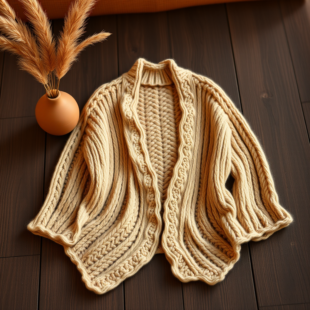 The Whispering Dune Cardigan: A Free Knitting Pattern for a Textured, Asymmetrical Cocoon Coat
