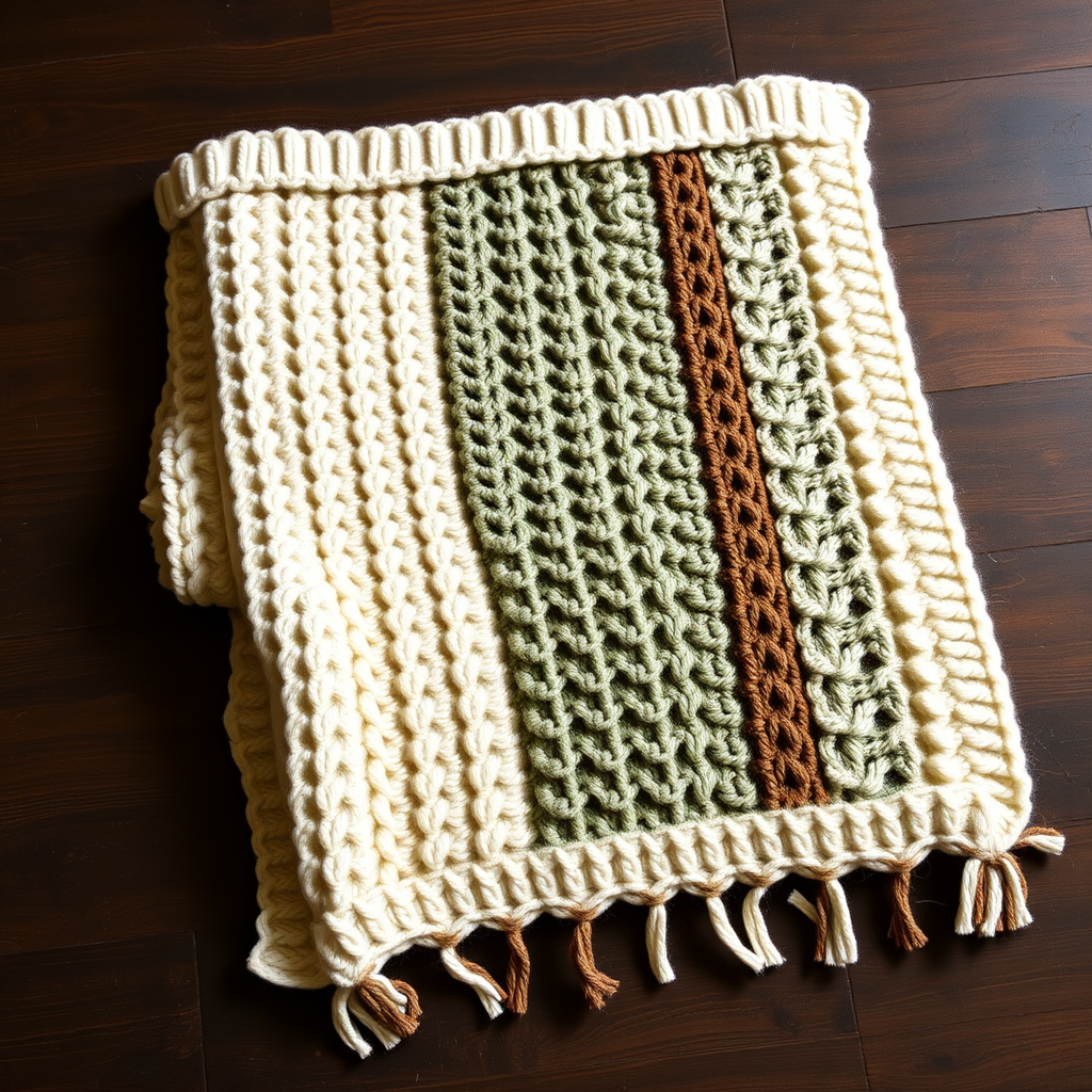 Whispering Pines Forest Floor Throw Free Pattern – A Knitted Textured Woodland Blanket