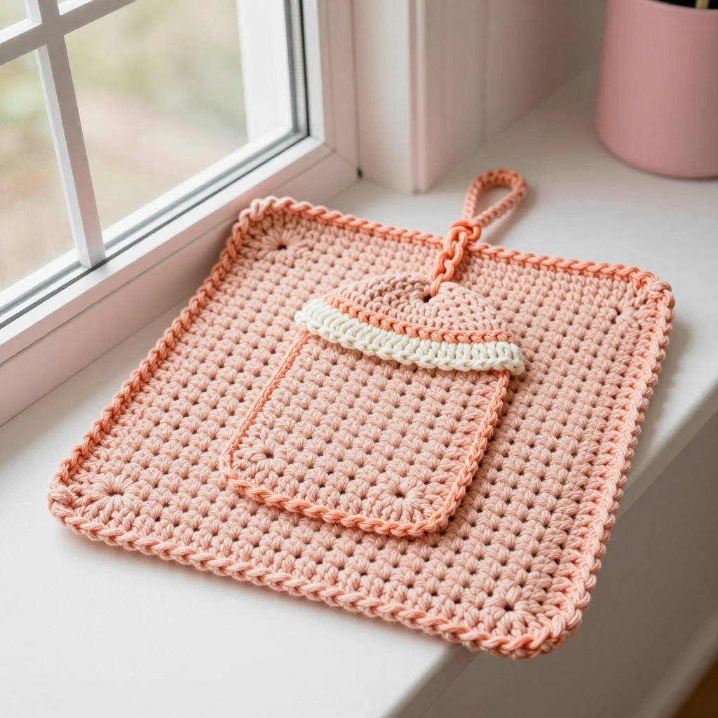 Apricot Jam Jar Pot Holder Free Crochet Pattern
