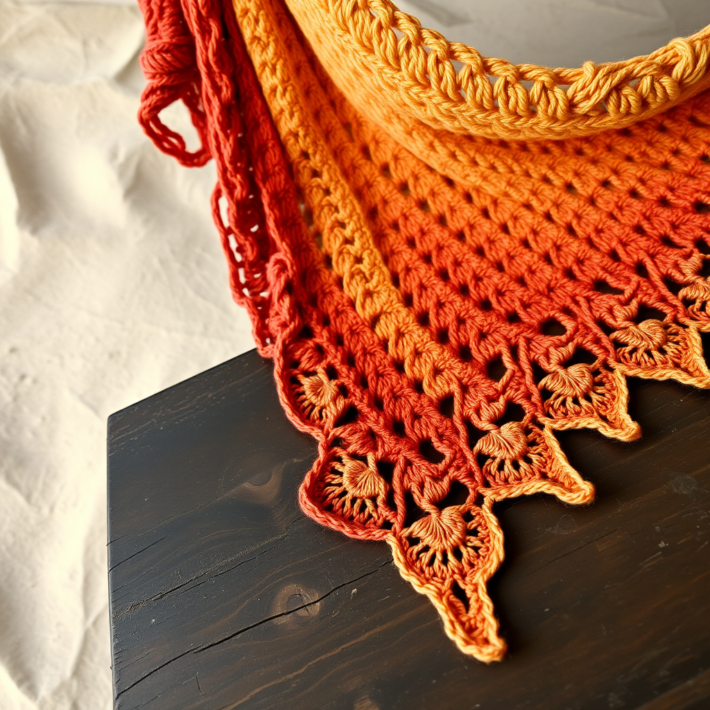 Whispering Dune Crochet Shawl Free Pattern – A Desert Mirage Lace Wrap