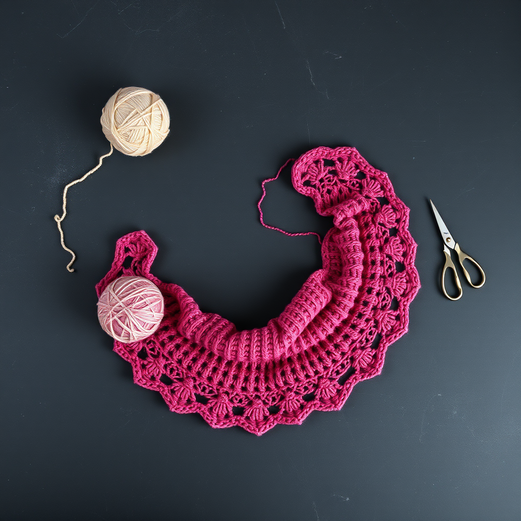 Crochet Elegant Crescent Shawl Free Pattern