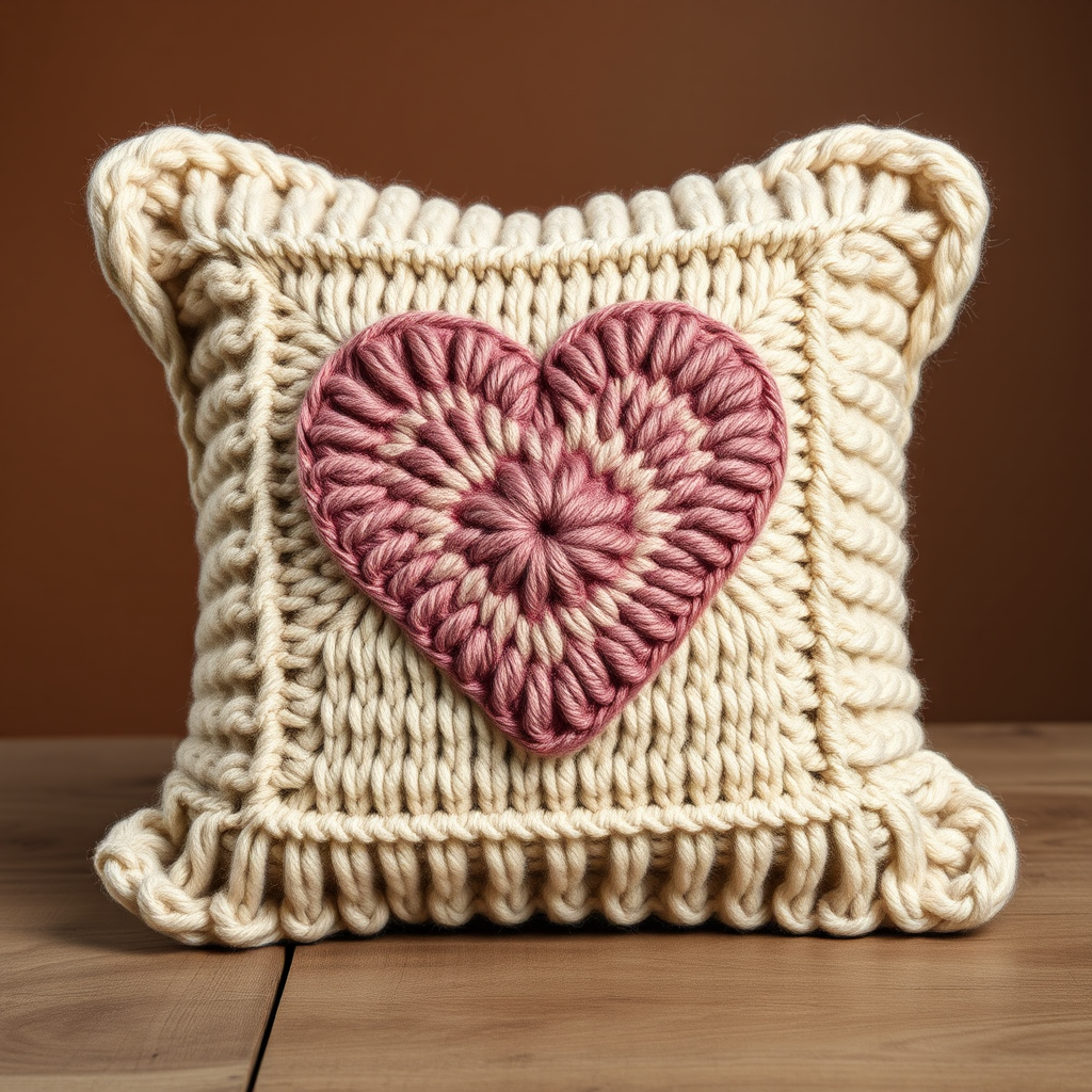 The Whispered Heart Tapestry Cushion: A Free Knitting Pattern for a Textured, Love-Filled Home Accent