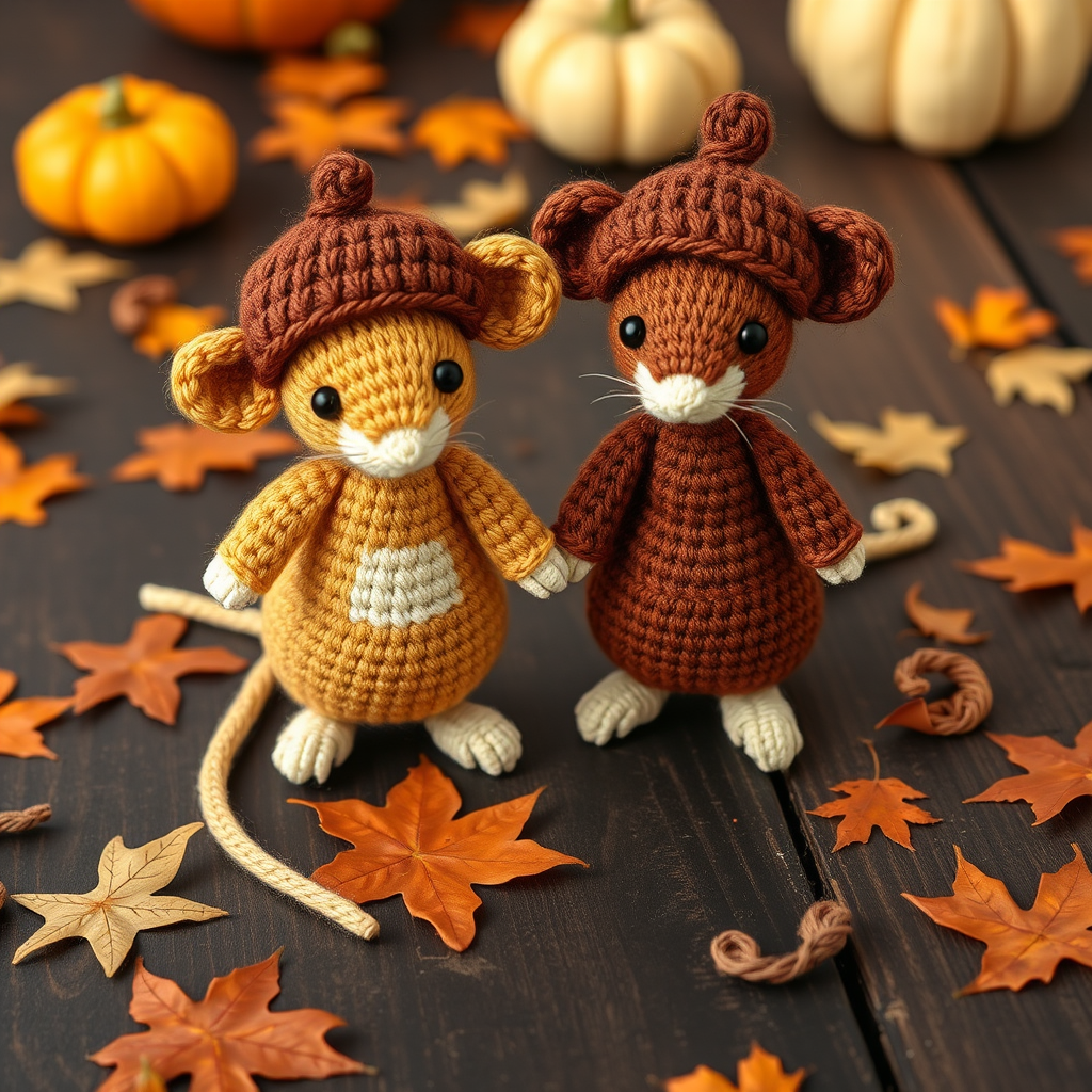Whispering Wheat Harvest Mice Free Pattern – Knit a Pair of Cozy Autumn Companions