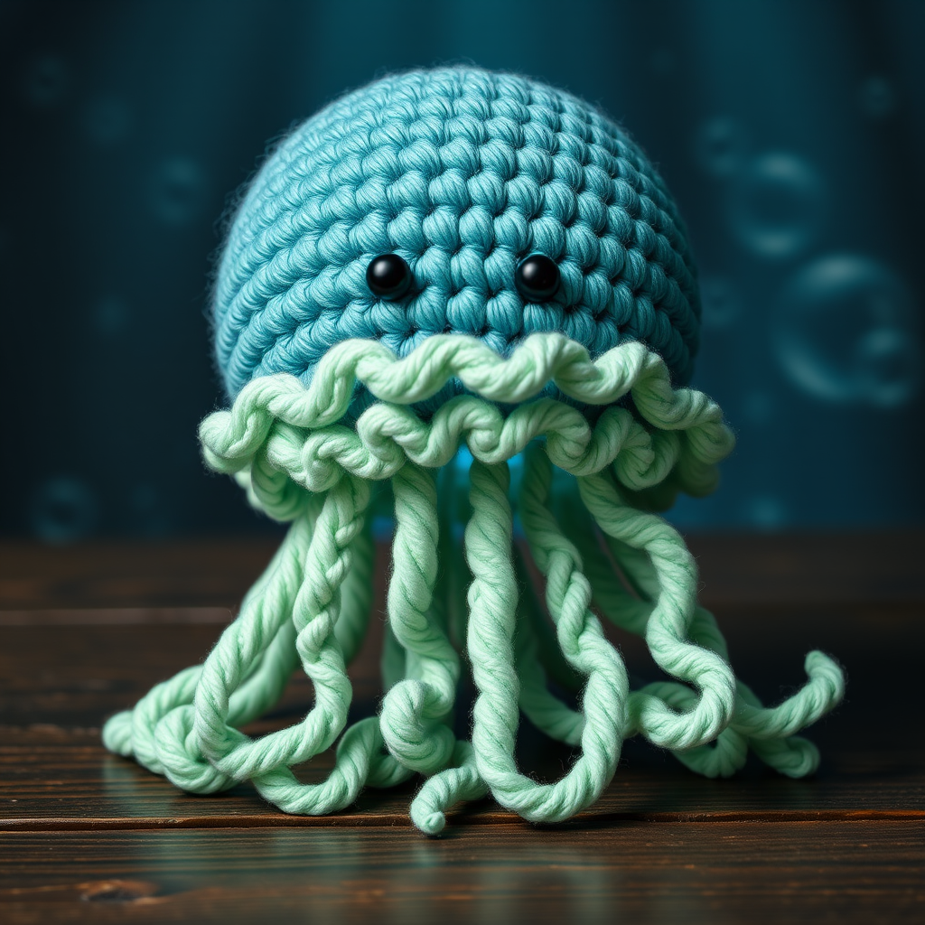 Luminous Lagoon Jellyfish Free Pattern – Crocheted Bioluminescent Sea Drifter
