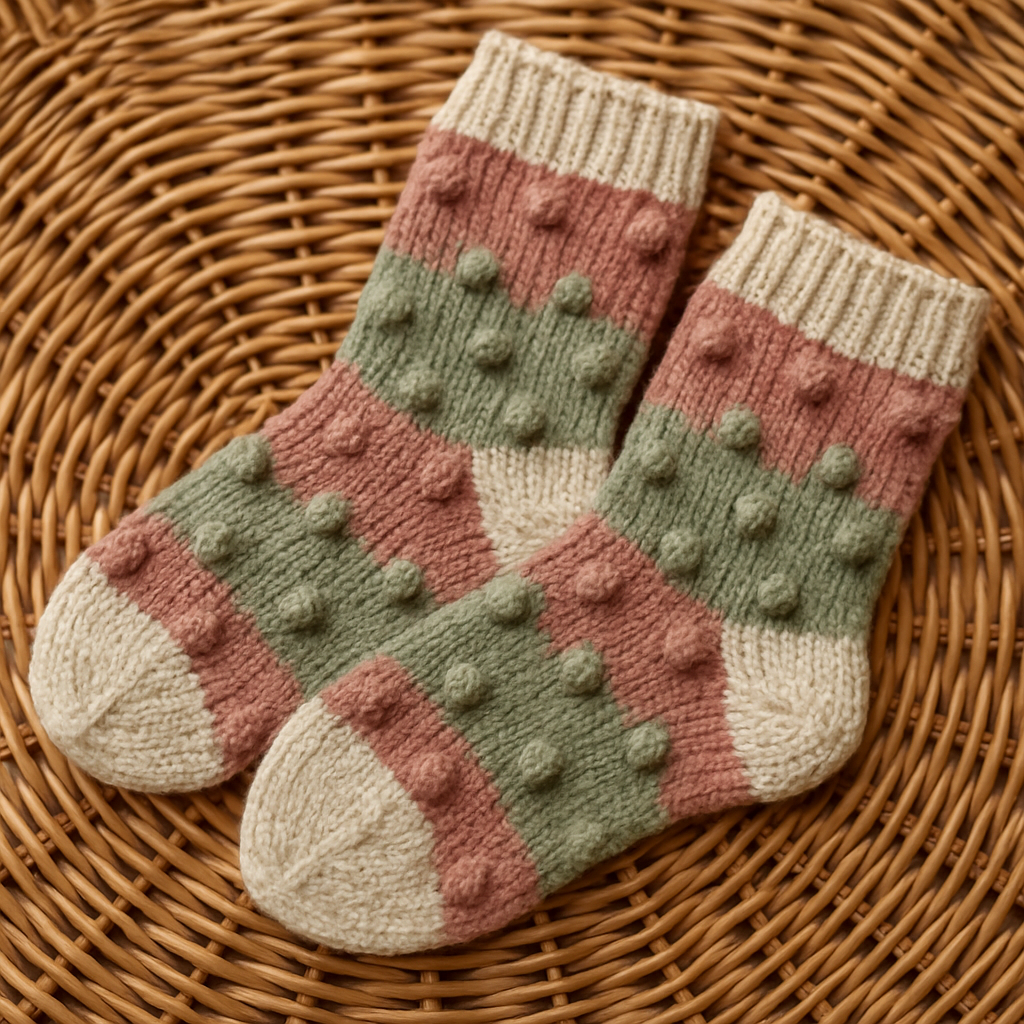 Farmhouse Rustic Bobble Socks - Free Pattern