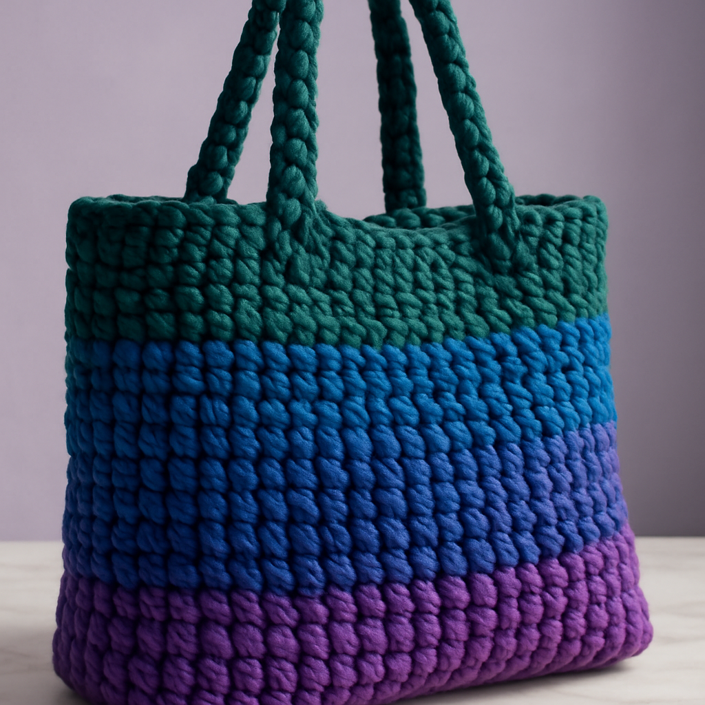 Chunky Streetwear Jewel Tone Tote - Free Pattern