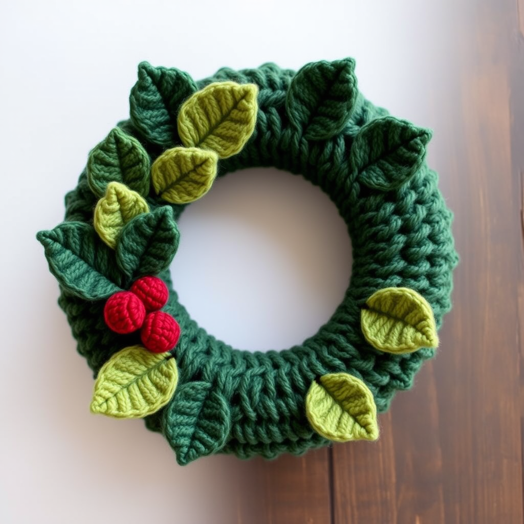 Heirloom Meadow Wreath Ornament Free Pattern – Knit a Botanical Garden Hoop