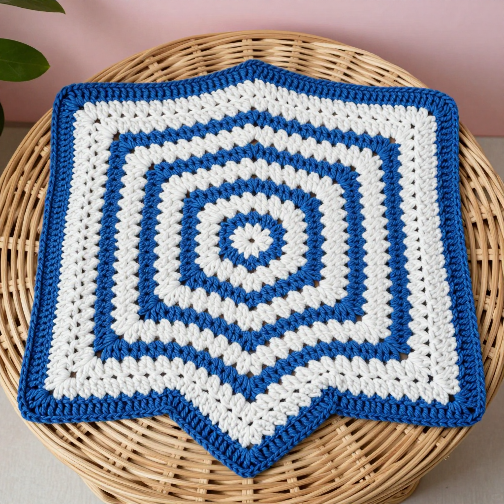 Santorini Terrace Triangle Granny Square Free Crochet Pattern