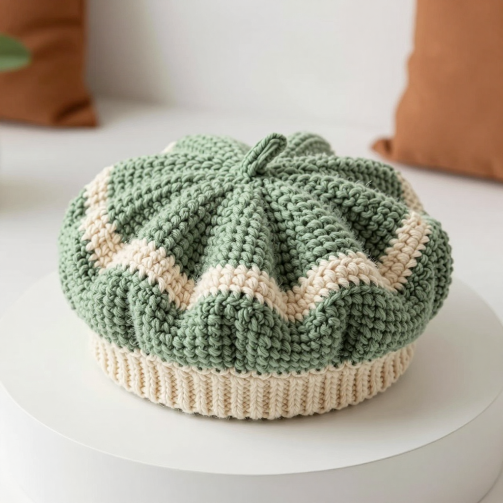 Barn Loft Beret in Ripple: Free Crochet Pattern for Cats