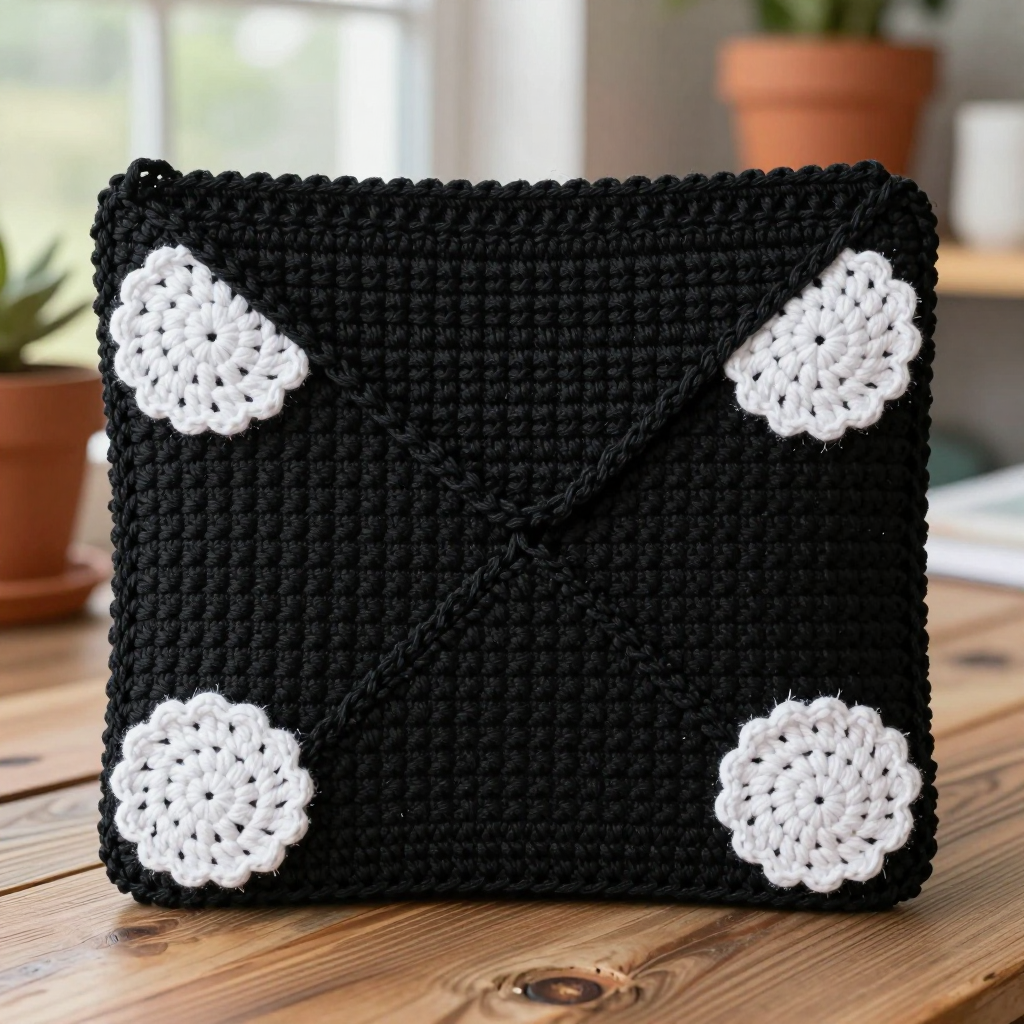Art Deco Fan Book Sleeve Crochet Free Pattern