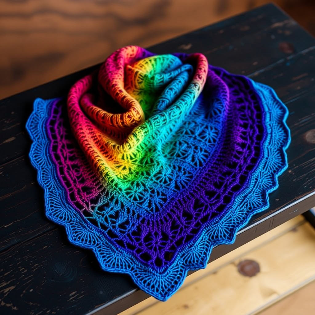 Free Pattern: The Quantum Kaleidoscope Brecken Shawl