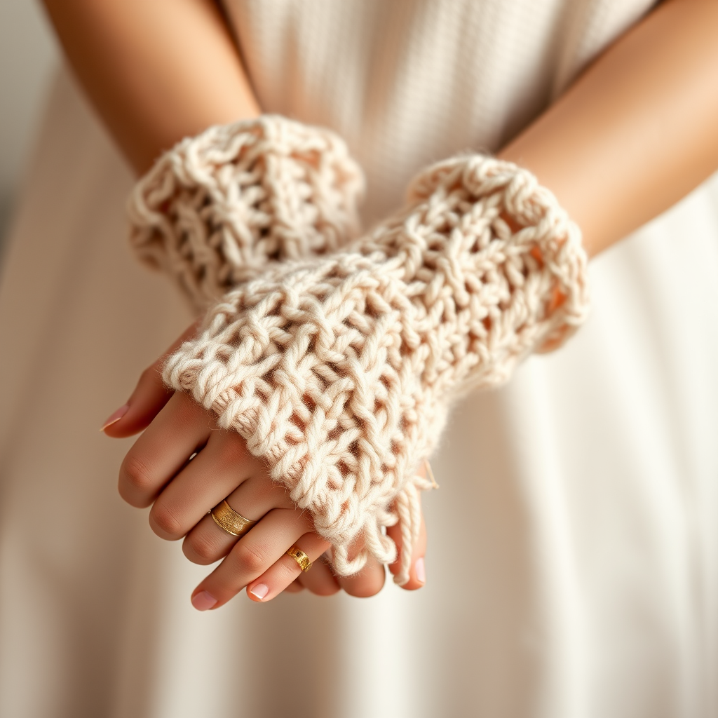 Chunky Crochet Ribbed Wrist Warmers