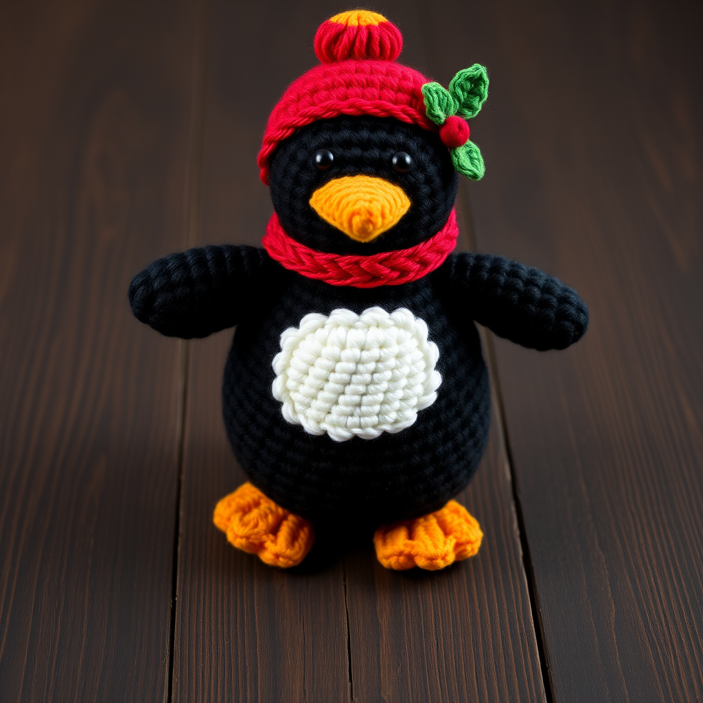Jolly Holly Penguin Free Pattern – A Cozy Holiday Amigurumi