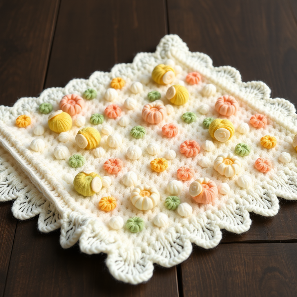 The Sunlit Meadow Bloom Baby Blanket Free Pattern – A Knitted Garden of Raised Petals