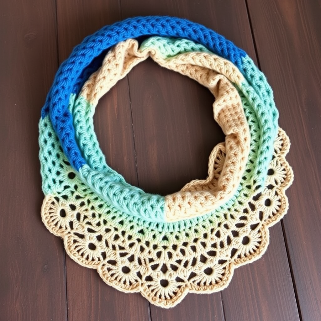 Isla Serena Crescent Shawl Free Pattern – Breezy Crochet with Shell Stitch Border