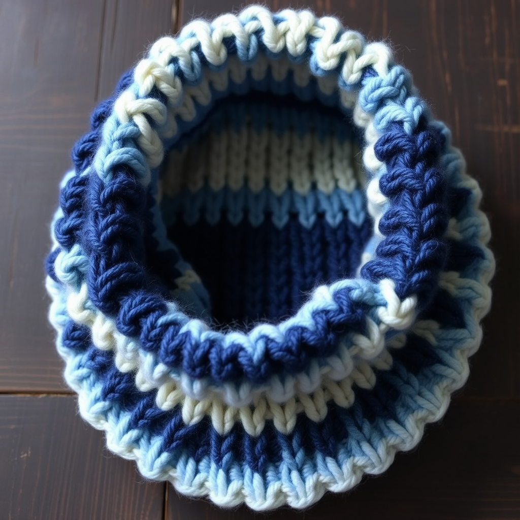 Blueberry Crumble Cowl Free Pattern – Knitted Textured Berry Stitch Neck Warmer