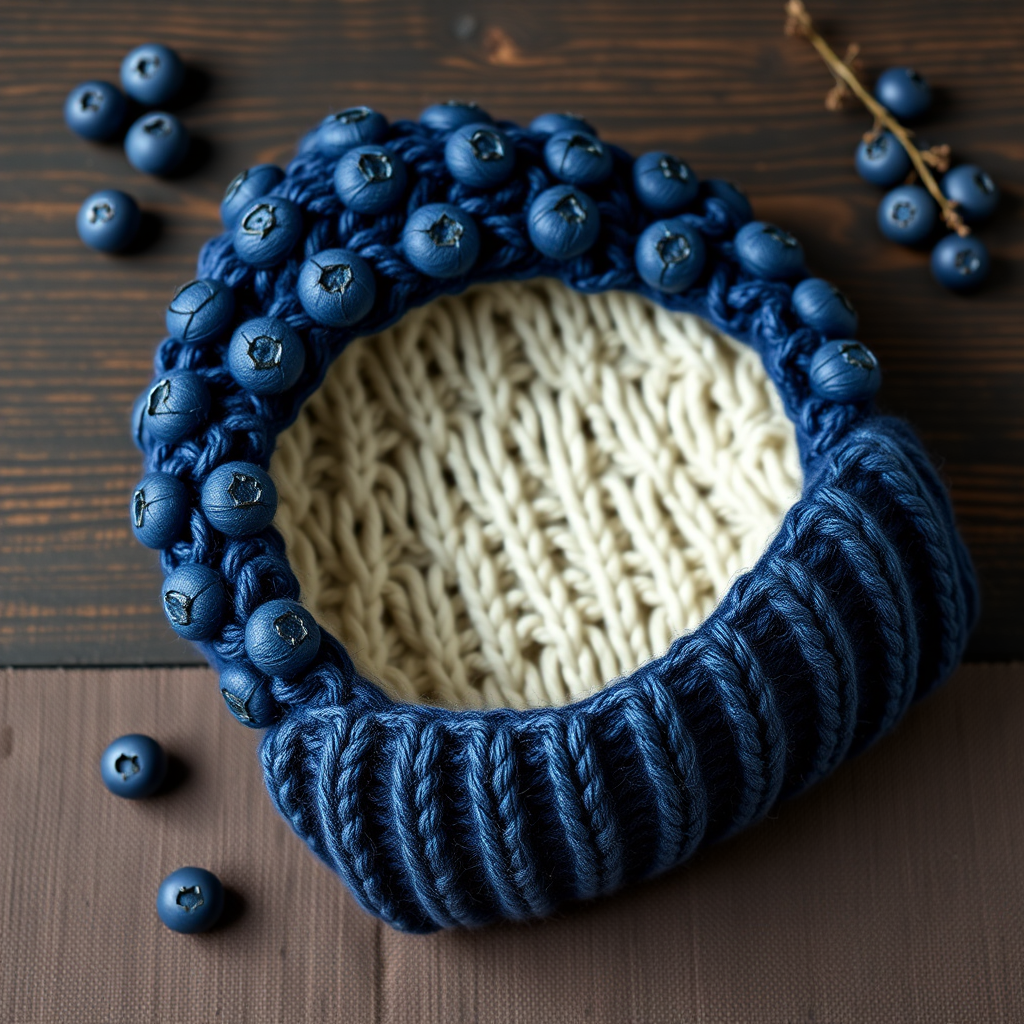 Frosted Berry Bead Stitch Beanie Free Pattern – Knit a Cozy Winter Crown