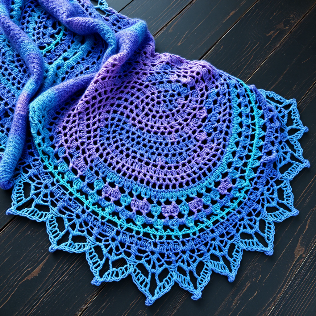 Aurora Mist Lace Crochet Shawl Free Pattern