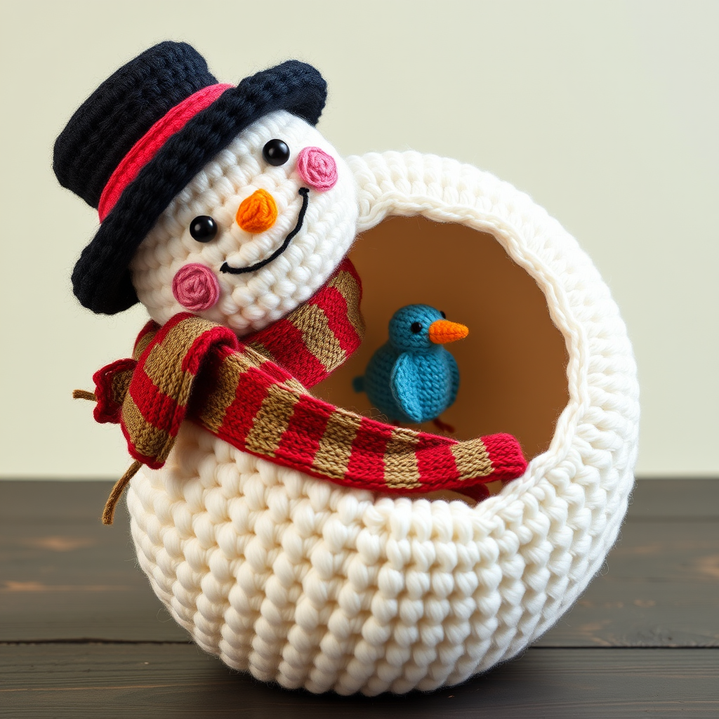 The Frosted Finch Snowman Free Pattern – A Crocheted Ode to Winter Whimsy