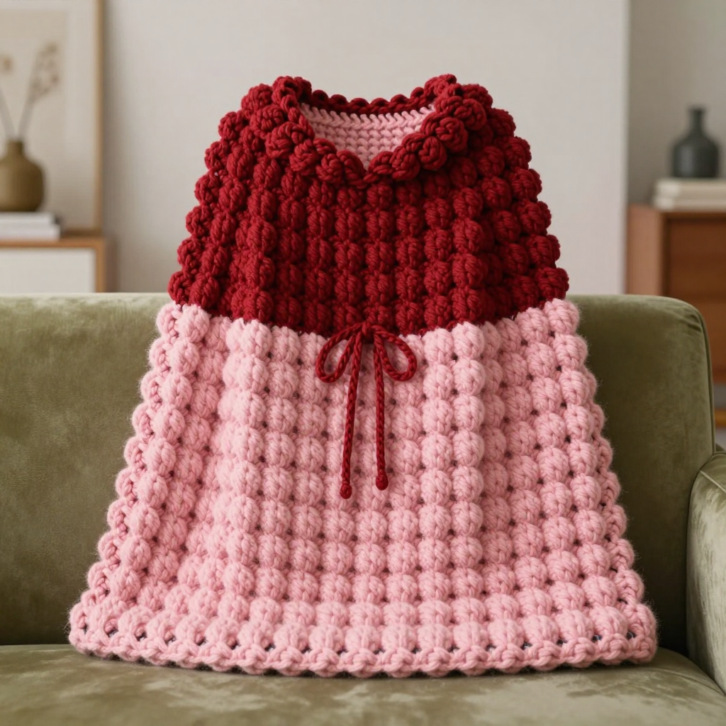 Petal Ribbon Puff Capelet Free Pattern: A Whimsical Crochet Collar Cape