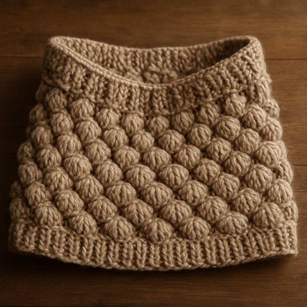 Crochet Soft Textured Waves Cowl Free Pattern