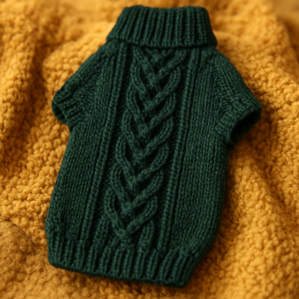 The Cozy Cabled Dog Sweater Free Pattern